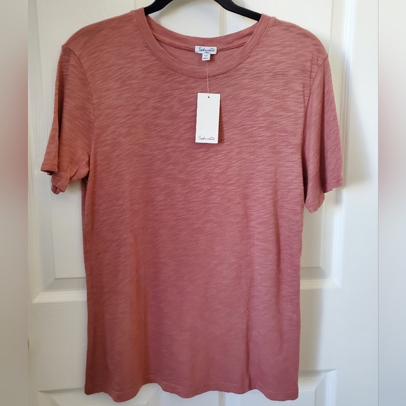 NEW Splendid Dusty Rose Supima Cotton Casual Crew Neck T Shirt Women's Size S/M - Picture 1 of 6